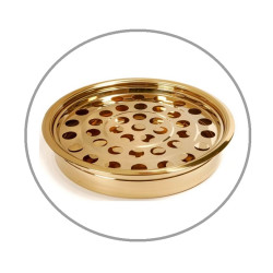 Round Brass-polished 40-hole Stainless-steel Tray